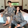 Pyjamas de vêtements de nuit pour femmes pour Couple luxe pyjama costume Satin ensemble Pijama amoureux nuit hommes femmes décontracté maison vêtements vêtements de nuit