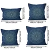 Kussen zwarte ster geometrisch patroon kussensloop polyester bank gooi decoratieve deksel woonkamer thuisbed auto decor