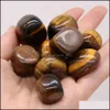 Stone 2030mm Reiki Natural Tumbled Stones Irregar Polishing Rose Quartz Tigers Eye Yoga Energy Bead for Chakra Healing Decoration Dr Dhier