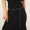 Cinturones Moda Hip Hop Punk Cadena Cinturón de metal Mujer Ins Cool Decoración Cintura Pantalones Accesorios JK Falda con vestido