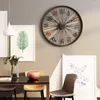 Relógios de parede 60 cm relógio redondo silencioso 3d retro nórdico metal numeral DIY decoração Luxo para a sala de estar em casa Cafe