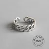 Vintage silver färg metall punk bokstav öppna ringar design finger ring för kvinnor män fest smycken gåvor brev brev