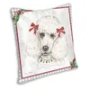 Kussen luxe schattige poedelhondenpatroonomslag voor bank polyester pluis Caniche Case Home Decorative