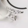 Anéis de casamento Asa de moda coreana Transparente Abertura de zircão Anel ajustável Ring Y2K Jewelry Gifts for Women