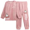 Women's Sleepwear Flannel Thickened Pajamas Set For Couple Men And Women' Hooded Suit Coral Fleece Home Service