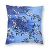 Pillow Cherry Blossom Peach Cover 45x45cm Floral Flowers Pattern Velvet Modern For Car Sofa