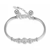 Charm Bracelets Lucky Bead Bracelet Silver Plated Good Luck Beads Bells For Women & Bangles Jewelry Charms CF46