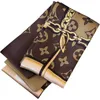 Lettere di design Stampare la fascia per scarto di sciarpa di seta floreale per donne sciarpe alla moda spalla tote bagaglio a testa a nastro a doppio nastro 8974674
