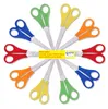 1000pcs Wholesale Plastic Children Cutter Kids Safety Scissors DIY Scale Ruler Scissor Child Stationery Office Student sShears