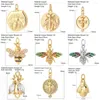 Charms Bee Jewelry Diy For Making Pendant Necklace Bracelet Earrings Gold Color Cute Accessories