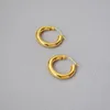 أقراط الأركان Joolim High End Gold Finish Twisted Huggie Congring Hoop Design Jewelry