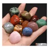 Stone 2030mm Reiki Natural Tumbled Stones Irregar Polishing Rose Quartz Tigers Eye Yoga Energy Bead for Chakra Healing Decoration Dr Dhier