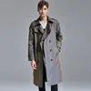 남자 양모 블렌드 2023 단색 남성 트렌치 고급 럭셔리 X-Long 남성 재킷과 코트 플러스 크기 6xl 패션 슬림 한 수컷