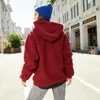 Herrtröjor varm sherpa fast färg män hoody fluffy fleece sweartshirts unisex pullover överdimensionerad hoodie cacual tjock tröja