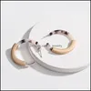 Stud Acrylic Earring Geometric Design Round Hoop Lightweight Tortoise Shell Drop Dangle Bohemia Fashion Jewelry Delivery Earrings Dhjgh