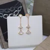 BUIGARI Diva rok successie ontwerper dangle oorbellen voor vrouw diamant Vergulde 18K hoogste teller kwaliteit sieraden exquise cadeau 037