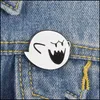 Cartoon Accessories Super Pins Boo Brooches Badges Hard Enamel Backpack Bag Hat Leather Jackets Fashion Accessory White Ghost Bros G Dhje8