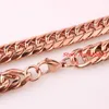 Catene da 24 "enorme pesante in acciaio inossidabile 316L color oro rosa catena cubana collana da uomo gioielli 16MM Top DesignChains