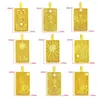 Pendant Necklaces Hip-Hop INS Personality Set Diamond Portrait Card Necklace Lover Fashion Accessories Trend DIY Gold Plating