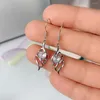 Pendientes colgantes CAOSHI, accesorios elegantes, gota para mujer, joyería de cristal de forma redonda, ceremonia de boda, regalo elegante para mujer