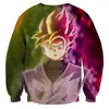 Men's Hoodies KISSQIQI Men Longsleeve Harajuku 3D Printed Cartoon Sweatshirt Casual Creative Crewneck Pullovers Maximum Size S-5XL