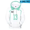 Erkek Hoodies Hoodie Sweatshirt haikyuu ushijima wakatoshi aoba johsai yuvarlak boyun moda trendi 3d polyester kadınlar/erkekler