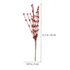 Dekorativa blommor 5st Artificial Berry Stems Fake Branch for Christmas Decors Picks Fruit Cutlings Orange Simulation