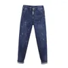 Jeans da donna Pantaloni larghi in denim larghi per donna Primavera Autunno Pantaloni elastici larghi a vita alta Pantaloni casual da donna Taglia L-6XL