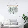 Dekorativa blommor konstgjorda eukalyptus grönska hängande väggdekor falska vinstockar växter med träpinne bondgård rustik