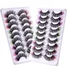 Thick Curly Color False Eyelashes Naturally Soft & Vivid Handmade Reusable Multilayer 3D Fake Lashes Extensions Makeup Accessory for Eyes DHL