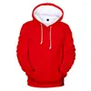 Men's Hoodies 2023 Fashion Fall Clothes 3D Monochrome Hooded Sweatshirt Boys Girls Street Hoody Kids Pure Black XXS-4XL