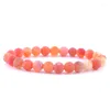 Strand Fashion couleur bonbon pierre naturelle Bracelet perlé hommes femmes bijoux lave perle bracelets porte-bonheur bracelets unisexe cadeau