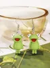 Boucles d'oreilles pendentif grenouille verte pour femmes, accessoires mignons, bijoux roses simples, petits produits tendance 2023