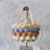 Модный вязаный жилет Женская сумка для плеча цветы летние пляжные сумки для кроше вязание цветы
