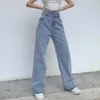 Jeans pour femmes évider lâche taille haute pantalon femmes Baggy pantalon droit poches en denim pantalons de jogging à jambes larges Pantalon décontracté Cyber Y2k