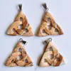 Pendant Necklaces Fashion High Quality Natural Picture Stone Hollow Triangle Charm Pendants For Jewelry Making 8pcs/lot Wholesale FreePendan