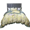 Bedding Sets 60 s Um canteiro de flor de dupla face de quatro anos de verão American Summer Seda confortável a colcha