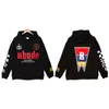 2024ss rhude brand Designer Rhude Hoodie Mens weatshirt Correct Version of the Print Niche Mens Hoody Tide Washed Made Old Vintage American High Street Hoodie