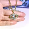 Pendant Necklaces RICKI 2023Big Eyes Eyelashes Zircon Choker Necklace Female Simple Niche Jewelry Birthday Gift