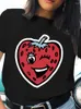 Men's T Shirts 2023 Strawberry Cute Tshirt Women Korean Fashion Black Shirt Femme Graphic Print Summer Short O Neck Tshirts Lady Tops