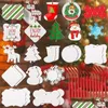 Decoraciones navideñas sublimation colgantes en blanco de madera adornado dobles mdf colgante bk árbol de discos conmemorativos suministros para di dh1gk