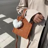 Borse cosmetiche Borsa a tracolla calda invernale Lana di agnello Morbido autunno Ins Square Cross-body Portable Casual Beige Khaki Ragazze Stile preppy