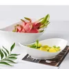 Skålar Pure White Ceramic Western French Fruit Salad Bowl Restaurant Snack Home Creative Side Dish Dessert Soup Bow Bow