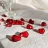 Серьги -грибы Y2K Ювелирные украшения смола красные семена граната для женщин для женщин винтаж Смешное геометрическое очарование 90 -х годов Эстетический подарок