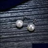 Pendientes de perlas para mujer con encanto 78 mm Pop Simple Lowkey Diseñador de lujo Joyería de entrega de gota Dhrme