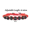 Strand 2pcs/Set Charm Casal Bracelets Men Black Lava Stone Stone Bracelet Women Women