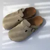 Chinelos birks designer boston soft footbed sandálias mulheres senhoras sapatos deslizantes tamancos camurça fivela strap trainers amadeirado cortiça meninas design de movimento ao ar livre 774ess