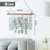 Decorative Flowers Artificial Eucalyptus Greenery Hanging Wall Decor Fake Vines Plants With Wooden Stick Farmhouse Rustic