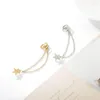 Brincos Brincos Cadeia de moda Clip Gold Silver Color Ear Clip