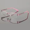 Sunglasses Frames Fashion Reven Jate Half Rimless Eyeglasses Frame Optical Prescription Semi-Rim Glasses Spectacle For Women's Eyewear F